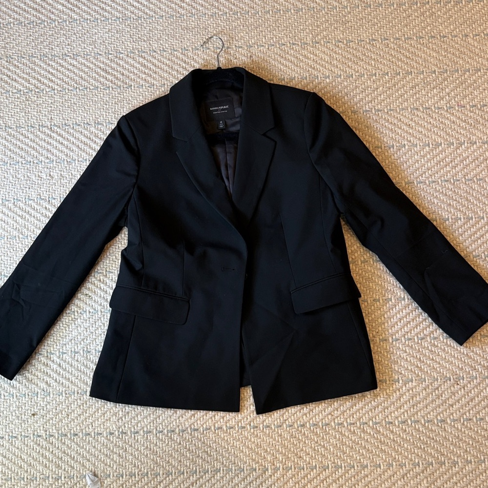 Banana Republic Sculpted Stretch Black Women’s Single-Breasted Blazer